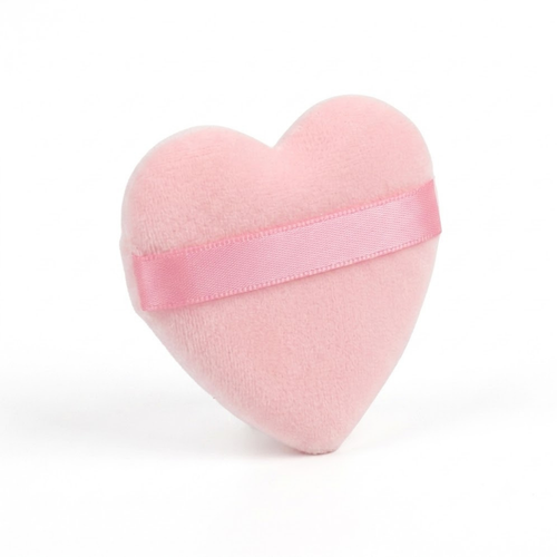 Heart shaped powder puff